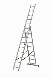 3 Sections Aluminum Extension Ladder 3x9 Aluminum Straight Ladder
