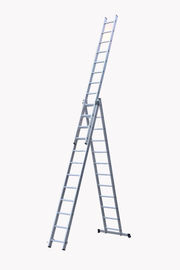 Silver 3x12  Aluminium Folding Ladder With  Multi Directional  Rungs