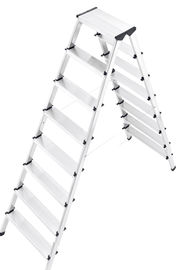 Anti Slip  Aluminium Folding Step Stool 2x8 Steps Wih Non Marring Feet