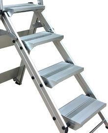 4 Steps Portable Aluminum Step Stool Ladder with Handle and Tool Tray