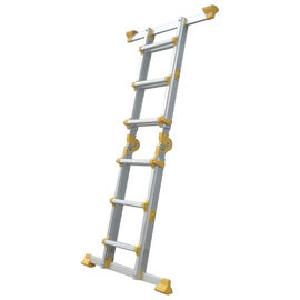 Outdoor Aluminum Telescopic Ladder 4x3 Corrosion Resistant Long Life Span