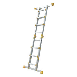 Portable  Aluminium Step Ladder PP Feet 4x3 Collapsible Extension Ladder