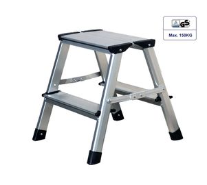 2 - Step Aluminum Folding Step Stool Space Saving Easy To Store