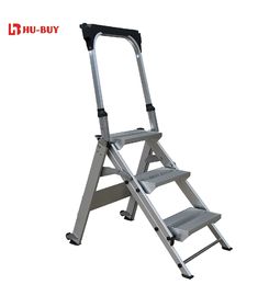 Silver Aluminium Platform Ladder 3 Step  Lightweight Aluminium Steps