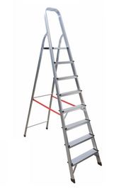 Foldable Aluminum Step Ladder  Easily Carried 8 Steps Space Saving