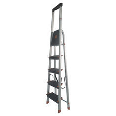 5 Steps  Aluminium Folding Step Ladder With Tool Tray Max Load 150kg