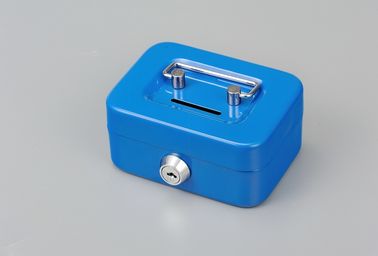 Small Portable Cash Money Box , Coin Saving Money Safe Box With Lock