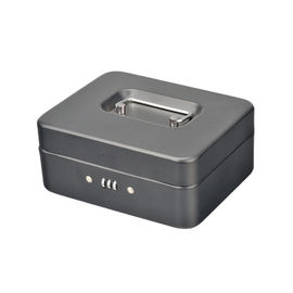 Multi Color Money Collection Safes / 3 Compartment Metal Cash Box Coin