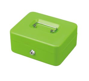 Coin Money Storage Safe Metal Cash Box Holder Suitcase With Lock Key Plate Handle