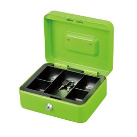 Coin Money Storage Safe Metal Cash Box Holder Suitcase With Lock Key Plate Handle