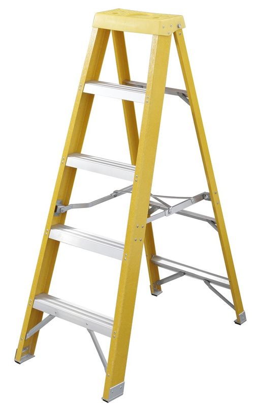 Foldable  Insulated Fiberglass Step Ladder 2x5  EN131 Certificated