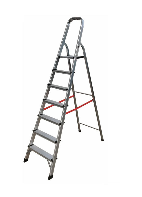 7 Steps Moveable Household Portable Folding Aluminum Step Ladder