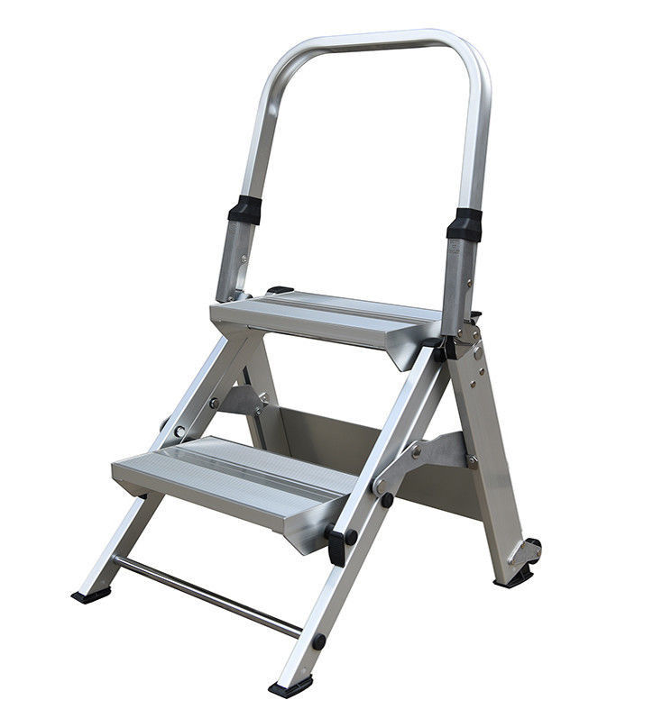 Domestic Folding Scaffold Ladder 2 Steps   Aluminum Platform Step Ladder