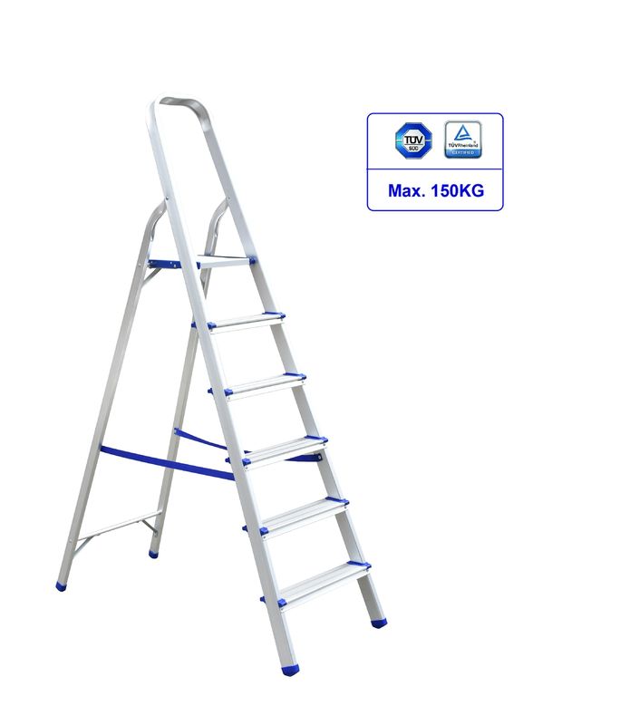 6 - Step  Multipurpose Aluminium Foldable Ladder With Handle And Tool Tray