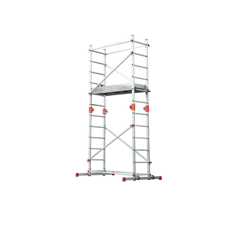 3.32M Outdoor Aluminum Scaffold Tower Slip Resistant Stable Performance