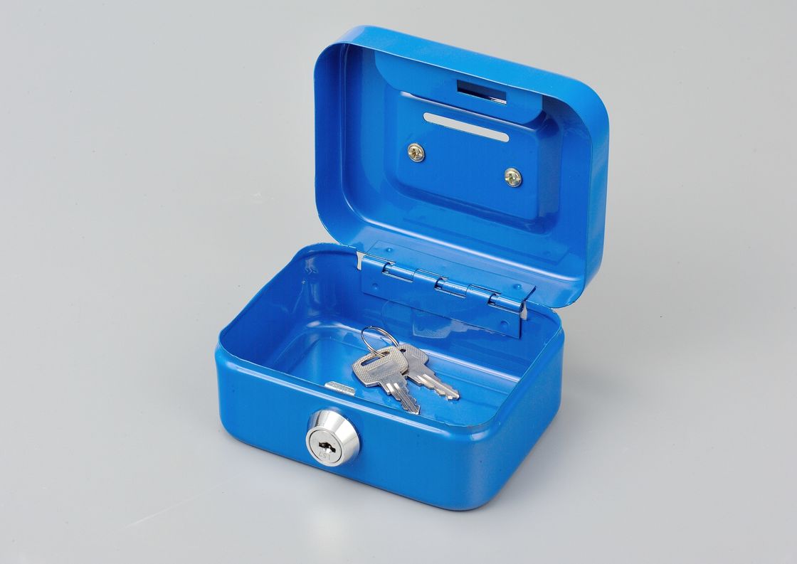 Small Portable Cash Money Box , Coin Saving Money Safe Box With Lock