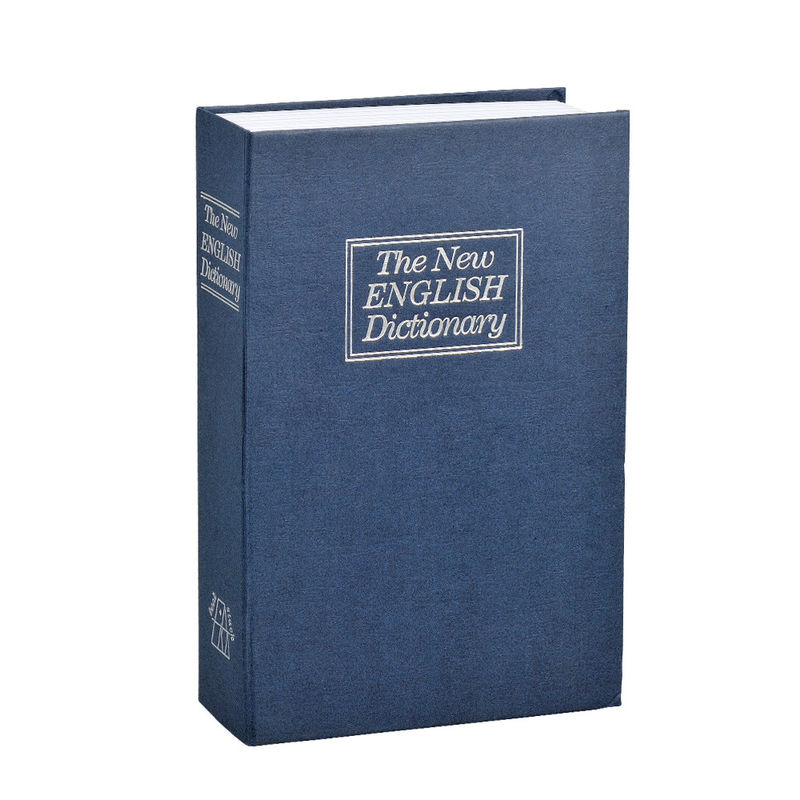 Durable Book Design Metal Cash Box , Portable Lockable Money Box