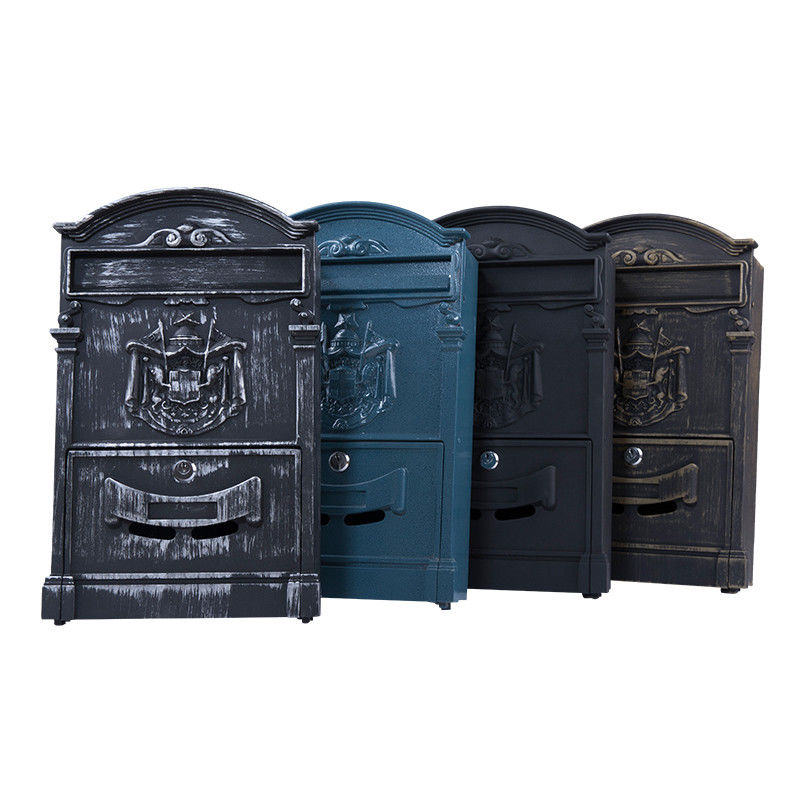 Decorative Outdoor Security Aluminum Mailbox , Wall Mounted Waterproof Letterbox
